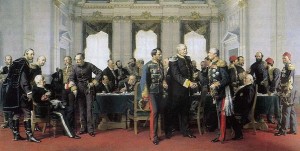 I protagonisti del Congresso di Berlino in un dipinto d'epoca