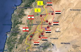 Il fronte siro-libanese (Fonte: Daily Star)