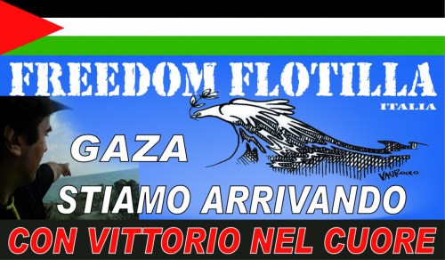 La bandiera della Freedom Flotilla