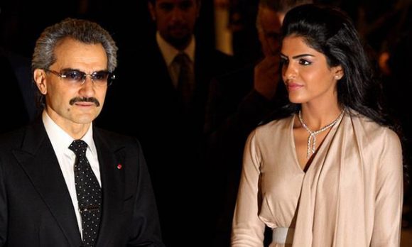 Il Principe Walid bin Talal con la moglie 
