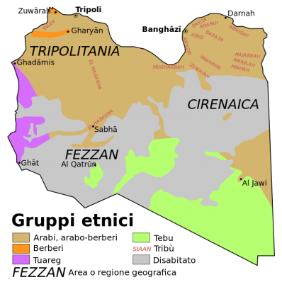 Mappa etnica della LIbia