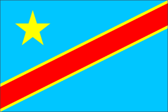 Bandiera della Repubblica Democratica del Congo dal 2006.