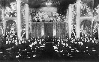 La prima conferenza internazionale per la Pace all'Aja nel giugno 1899 (Fonte: Wikipedia)
