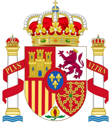 Lo stemma araldico dei Borboni di Spagna e stemma della Spagna.