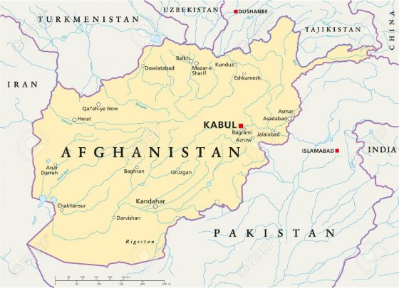 30644350-afghanistan-politica-mappa-con-capitale-kabul-i-confini-nazionali-più-importanti-città-fiumi-e-laghi